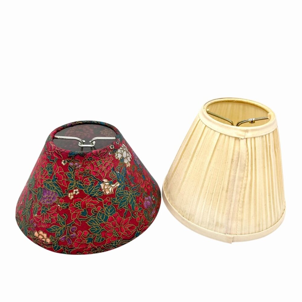 NWT PIER 1 SISEL DOG PLAID CHRISTMAS ORNAMENT 2 VTG ELECTRIC CANDLE LAMPSHADES - Picture 8 of 9
